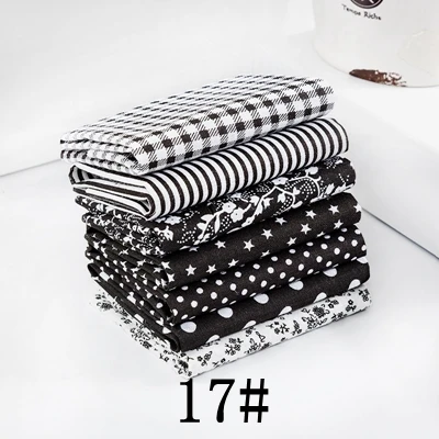 17 7pcs 25X25cm 25x25 см или 10x10 см хлопчатобумажная ткань с принтом для шитья стеганые ткани для лоскутного рукоделия аксессуары ручной работы T7866 - Цвет: 17 7pcs 25X25cm