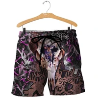 new products mens shorts deer hunting and mushroom 3d printing unisex belt pants fashionable and comfortable stretch pants 692