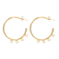 10 pcslot hoop earrings stainless steel earrings gold tone hoops diy earring for women girls sensitive earring