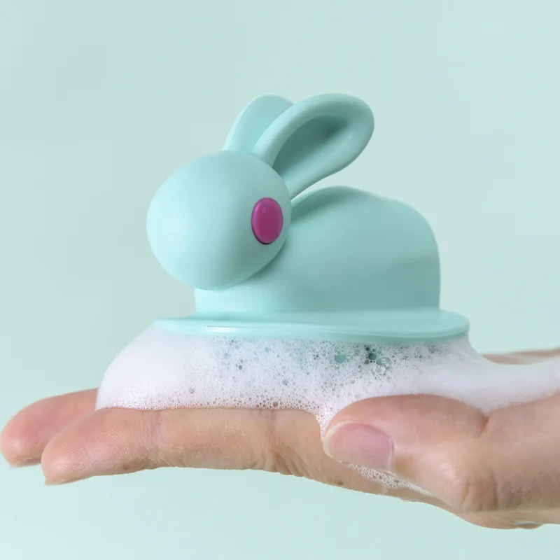 Cepillo de ba&ntilde;o para beb&eacute;, cepillo de masaje de champ&uacute; de conejo bonito, suministros de peluquer&iacute;a, peine de masaje de champ&uacute; para beb&eacute;, 1 unidad-1