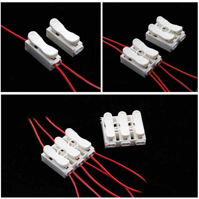 5 шт./лот 2pin / 3pin пружинный разъем Простая установка провода коннетинг нет