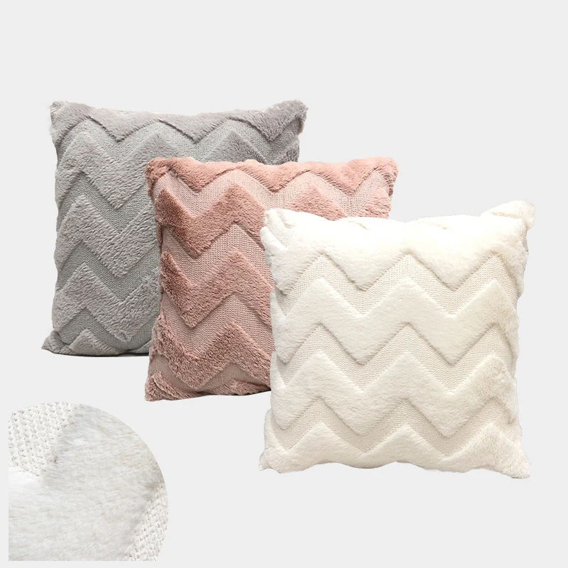

Sofa Decorative Cushion Cover Geometric Soft Plush Pillow Cover Home Decor Throw Pillowcase For Bedroom Living Room 45x45cm