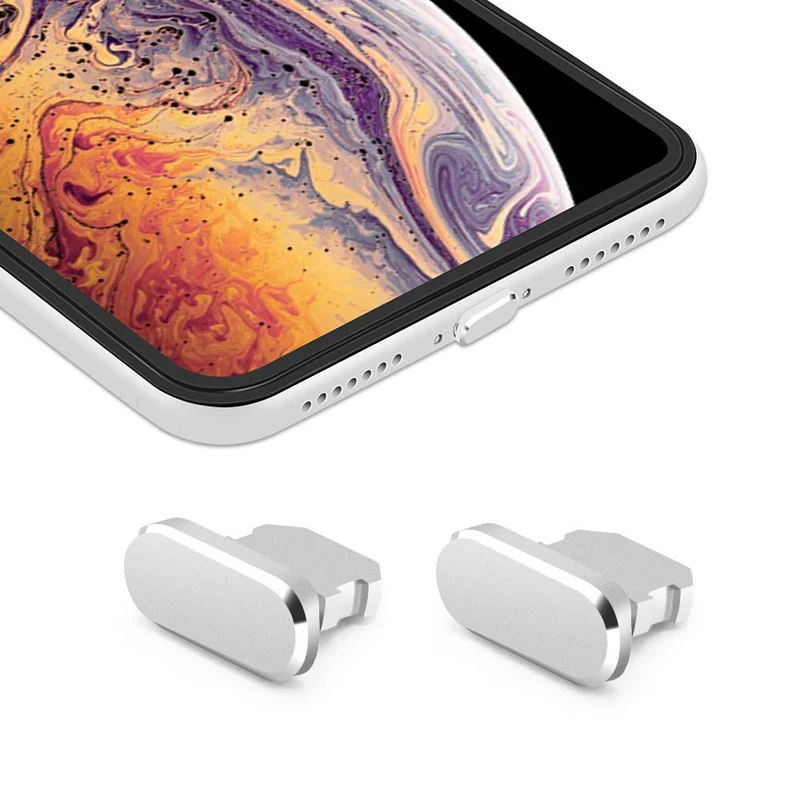 Противопылевая заглушка из алюминиевого материала зарядный порт для iPhone Xs Max XR X 8