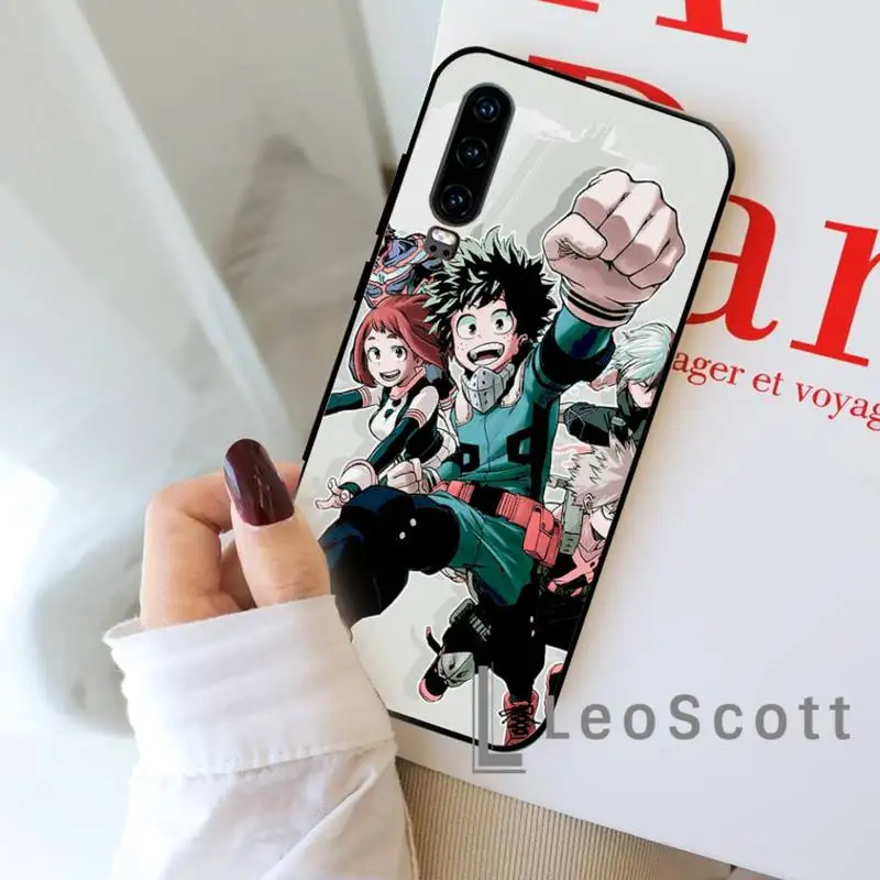 

Anime my hero academia figure Phone Case For Huawei P20 P30 P40 lite Pro P Smart y7 2019 mate 20 nova 3 mate 20