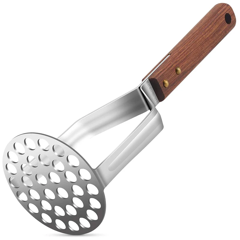 

BMBY-Potato Masher Stainless Steel Heavy Duty Strong Anti-Slip Handle Not Easy to Bent Easy to Use Sturdy Construction