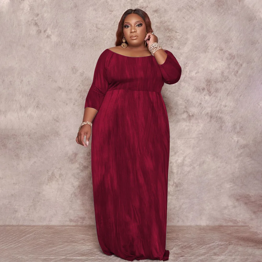 Женская одежда яркое платье с прогрессивным принтом в горошек круглым вырезом