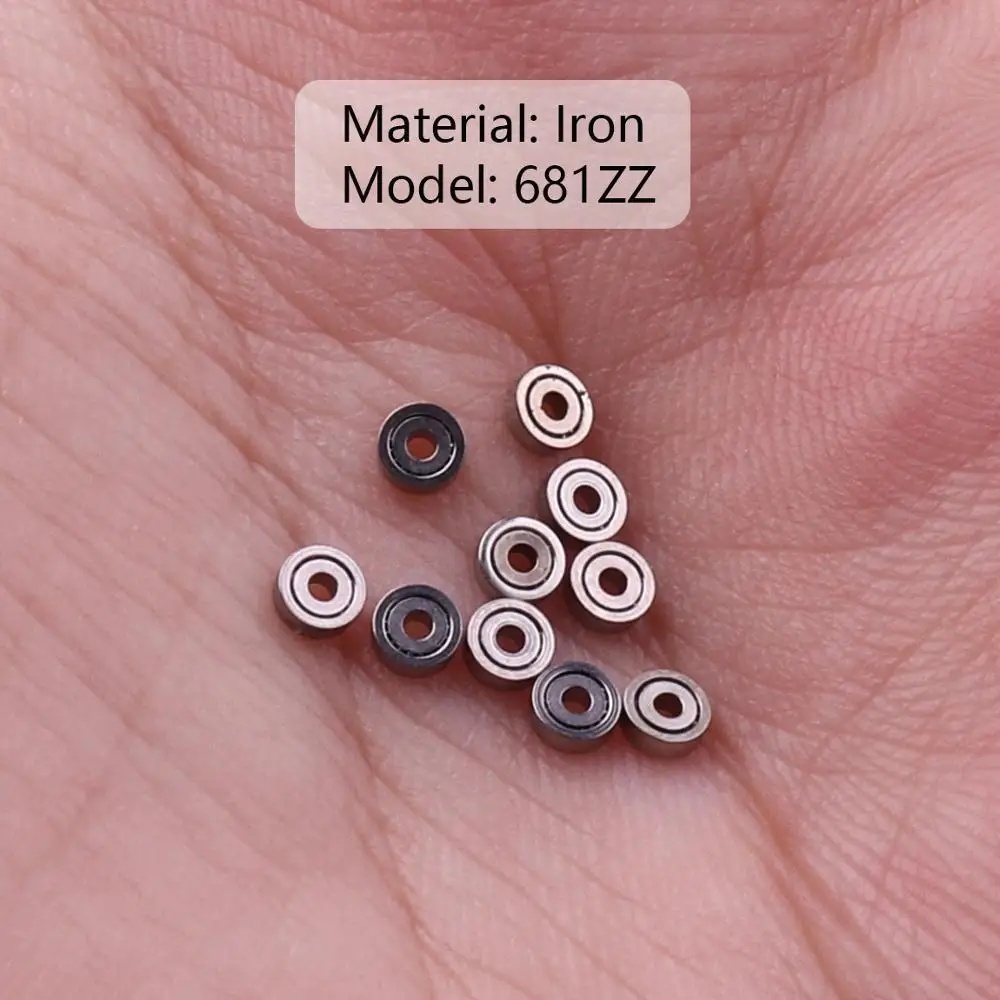 100 шт. Серебристые шариковые Мини подшипники 681ZZ железные глубокие шарикоподшипники мини шарикоподшипник