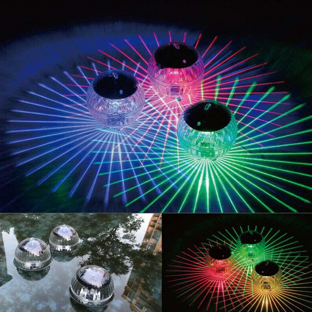 Waterproof Floating Light LED Disco Light Swimming Pool LED Solar Power Multi Color Changing Water Drift Lamp Security