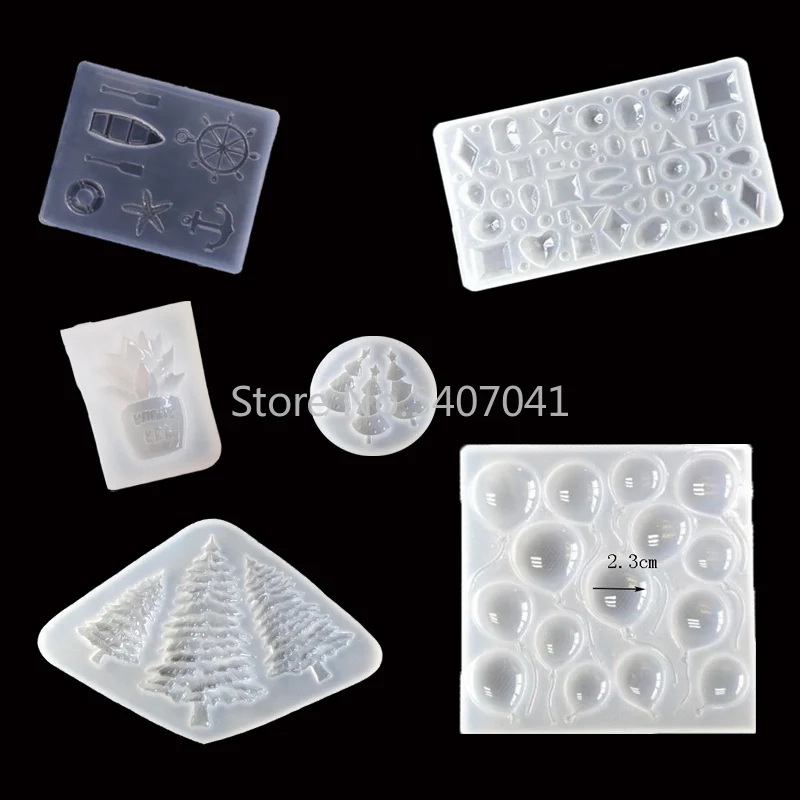 

1PC Tree Balloon Boat Cacus Diamond Pendant DIY Silicone Mold Dried Flower Jewelry Accessories Tools Equipments Resin Molds