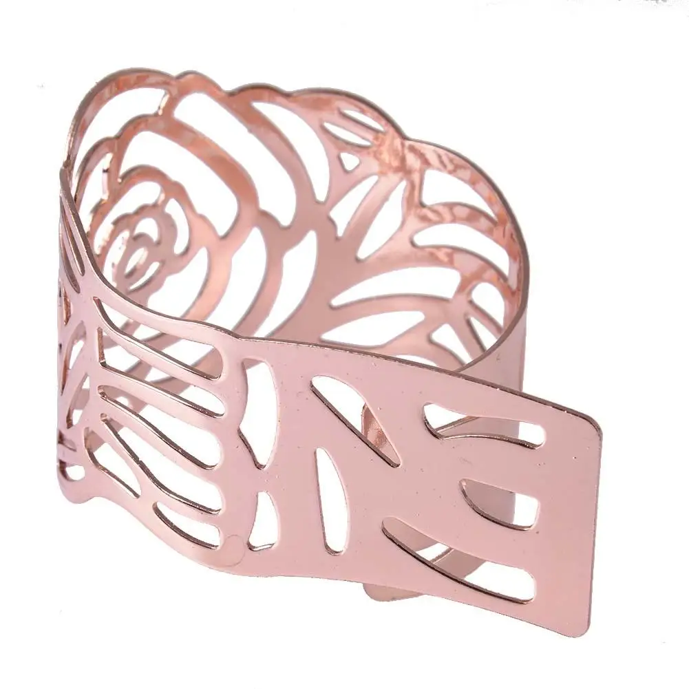 Metal Napkin Rings Hotel Banquet Dinner Table Decoration Supplies Party Tableware Serviette Holder Gold Buckle | Дом и сад