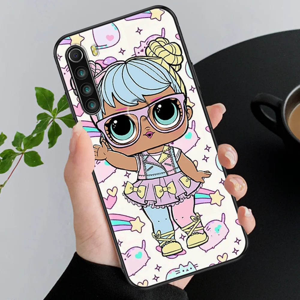 

lovely cute lol omg dolls Phone case For Xiaomi Redmi Note 7 7A 8 8T 9 9A 9S 10 K30 Pro Ultra black soft cell cover art shell 3D