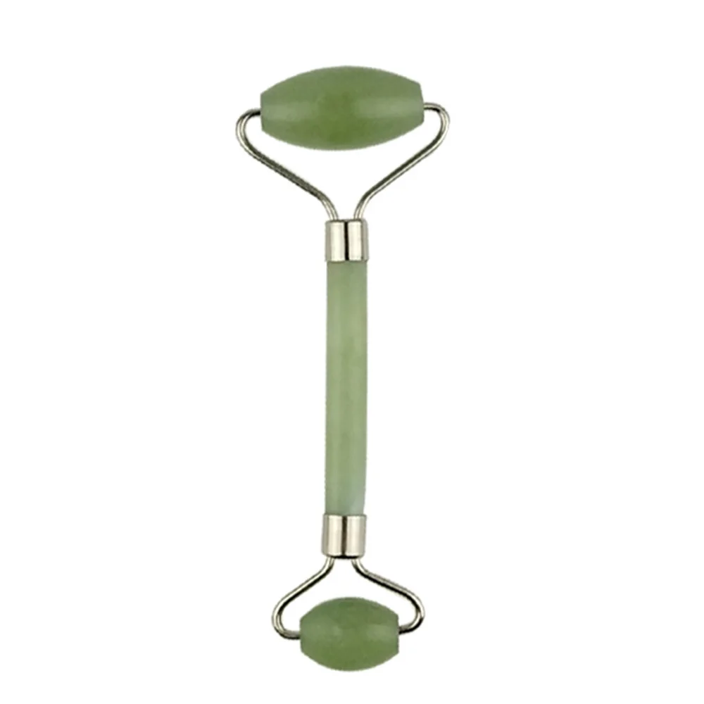 2 в 1 зеленый ролик и инструменты для гуаша из натурального нефрита скребок