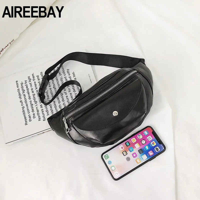 AIREEBAY Женская поясная сумка из искусственной кожи сумка-мессенджер для девочек