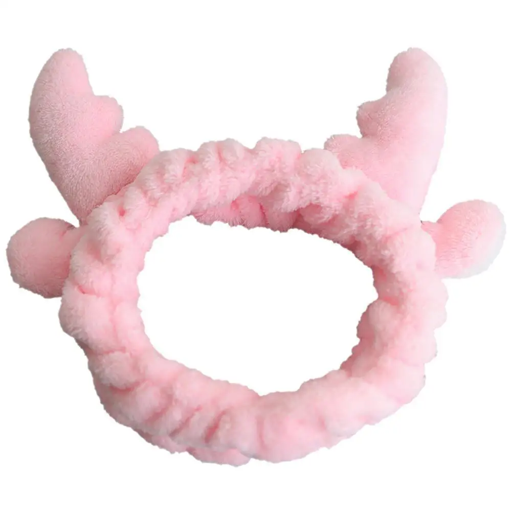 Женский милый рога дизайн удобный мыть лицо Bathe волосы держатель эластичный