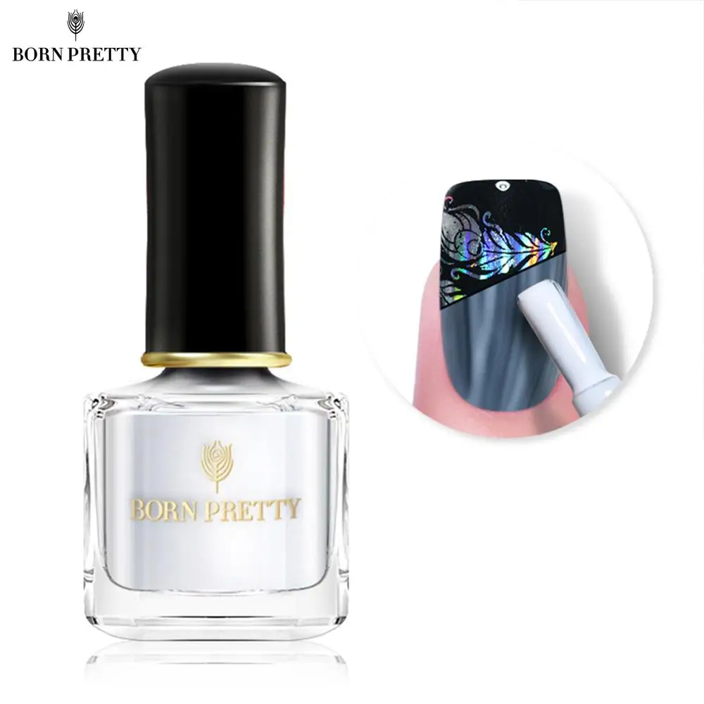 BORN PRETTY Фольга для ногтей Клей 6 мл блестящие наклейки переводной клей нейл арта