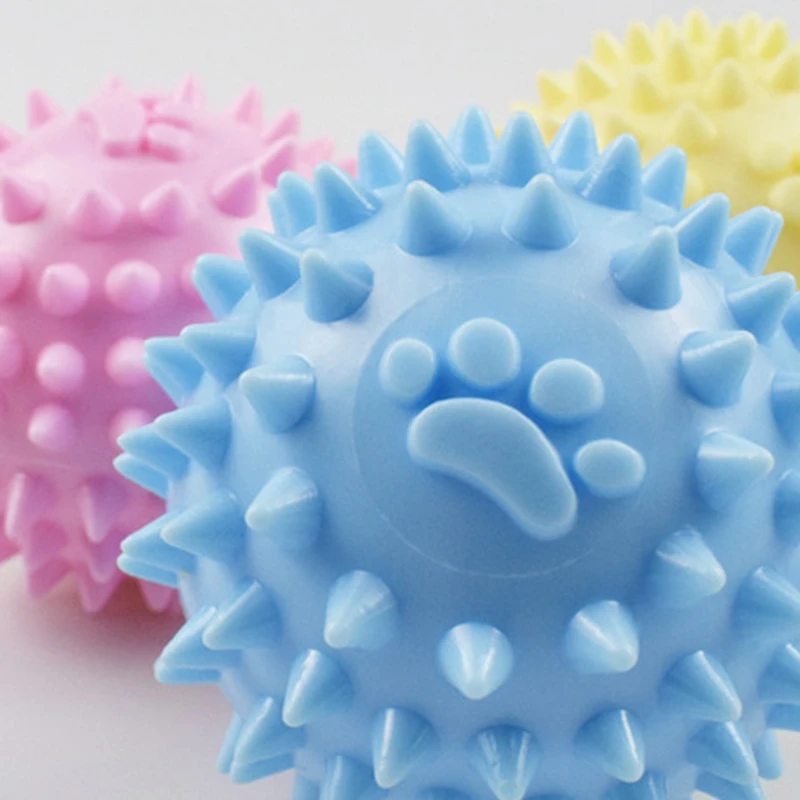 6CM Dog Chewing Toy Spike Teething Bouncy Ball for Aggressive Chewer Training Toys Interactive Playing | Дом и сад