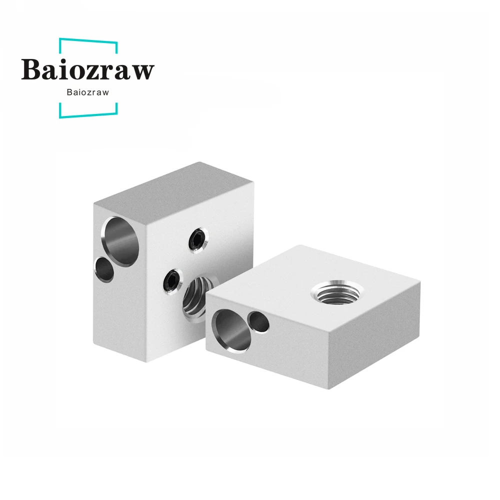 

MK7 MK8 Aluminium Heater Block for Print Head Hot End Heating Block 20x20x10mm for 3D Printer 20*20*10 for Reprap Makerbot