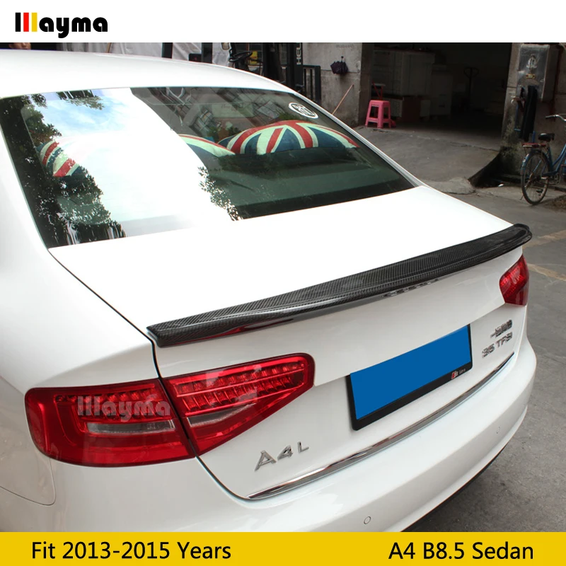 CA Стиль углеродного волокна задний спойлер на багажник для Audi A4 B8.5 седан 2013 2014 2015