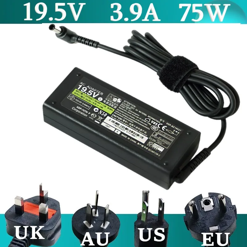Новый оригинальный 19 5 V 3.9A AC Мощность адаптер для SONY VAIO VGP AC19V37 AC19V38 VPCW VPC W|Адаптеры
