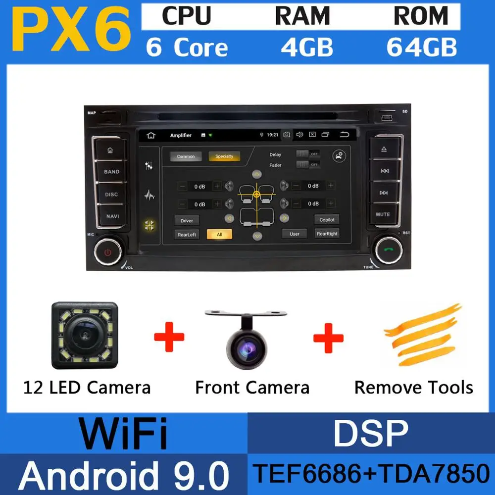 5 USB порт Android 9,0 Восьмиядерный автомобильный dvd-плеер для Volkswagen VW Touareg 2004-2011 T5 Multivan/Транс порт er 2004-2009 Автомагнитола - Цвет: PX6