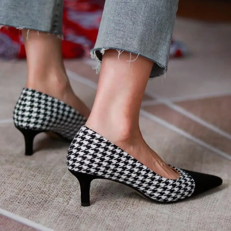 

Rizabina New Women Pumps Real Leather Mixed Color High Heel Shoes Women Fashion Classic Women Shoes Women Footwear Size 33-40