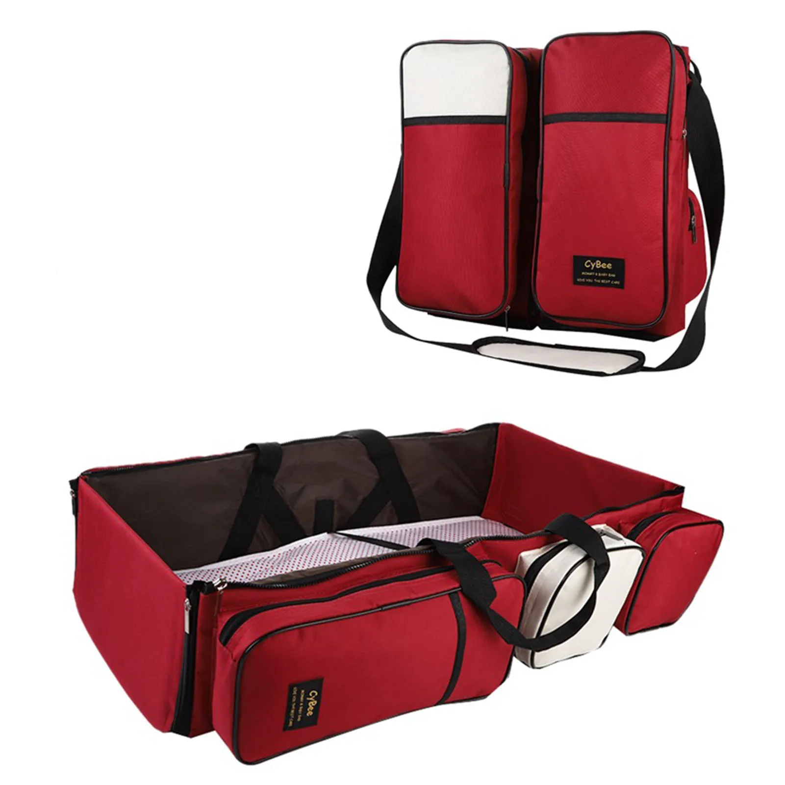 

Multi-function Portable Travel Bed Baby Outdoors Folding Bed Single Shoulder Portable Mommy Bag Baby Carry Cot Diaper Bag