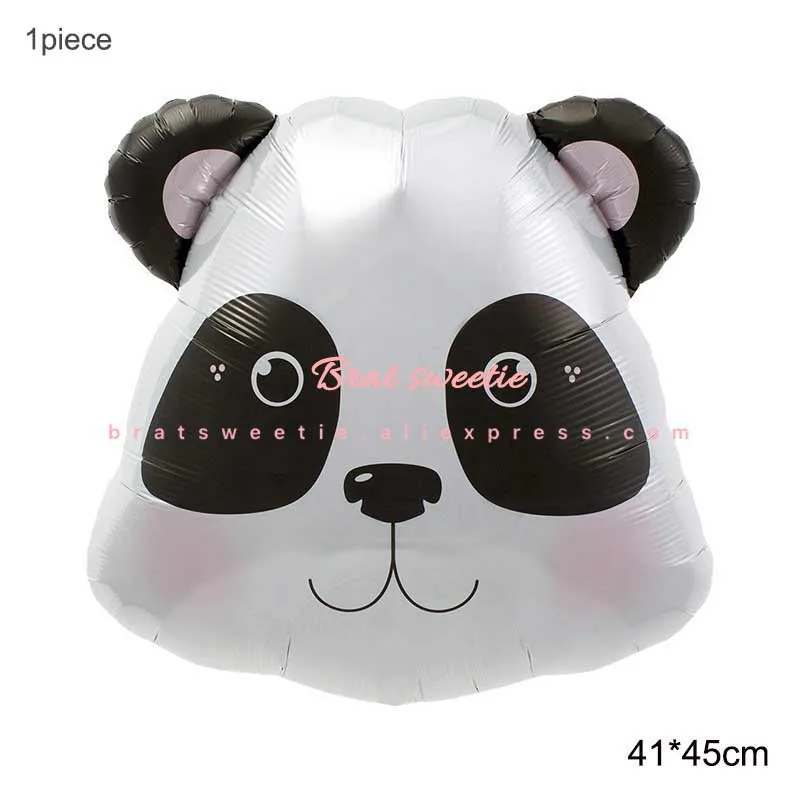 1pc 45cm PD balloon Вечерние шары с пандой на день рождения, декорированные пандой, фольгированные шары, латексные шары, баннер для детского душа, украшения для дня рождения - Цвет: 1pc 45cm PD balloon