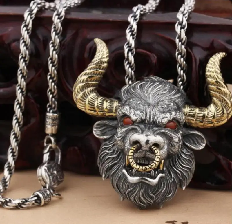 Ожерелье женское двухцветное с подвеской в виде Луны и животных | Украшения