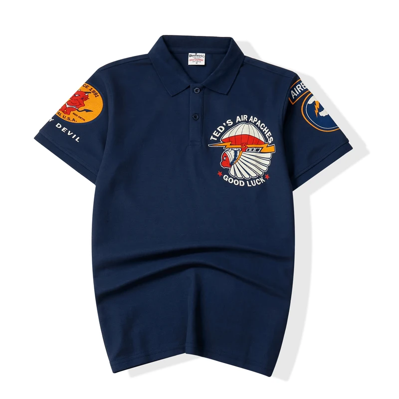 Рубашка-поло мужская с принтом дьявола повседневная хлопковая Байкерская