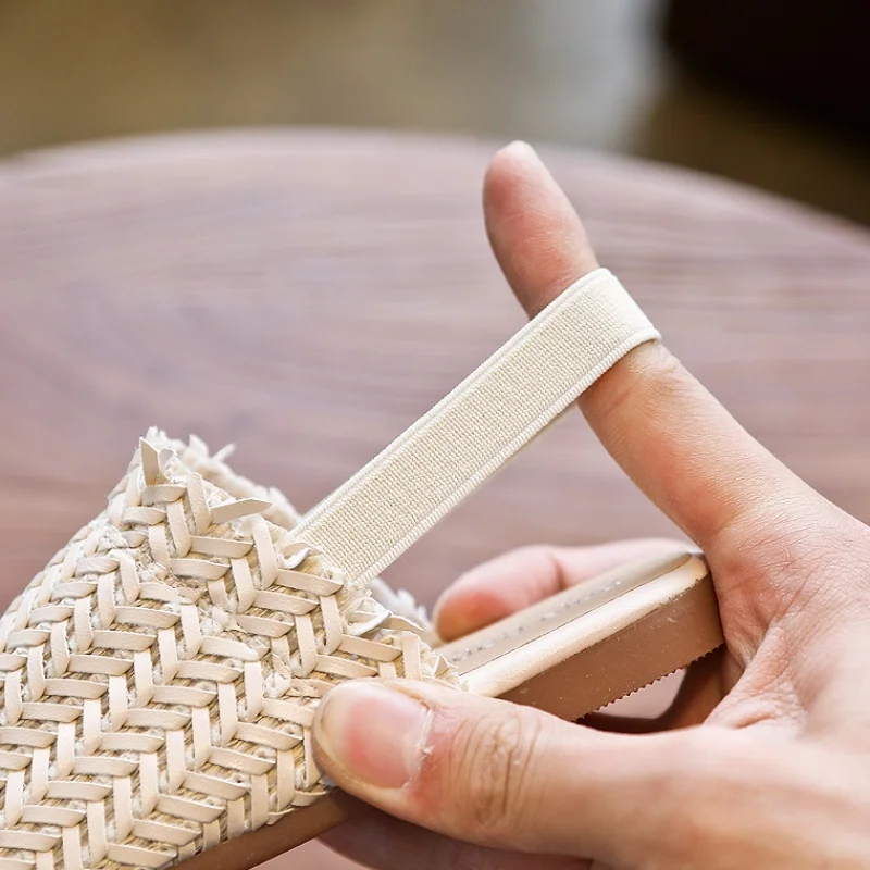 Летние детские сандалии для девочек плетеные модная пляжная обувь из