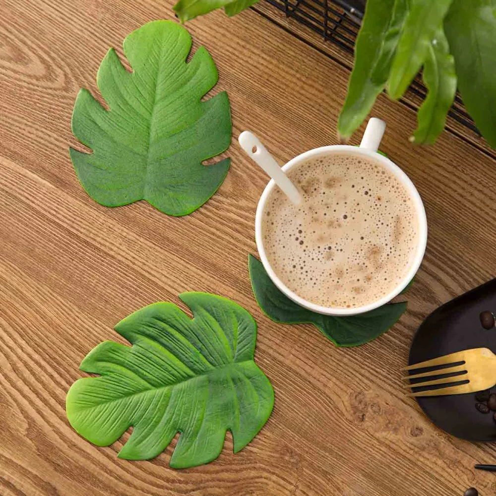 Креативный коврик для кофейной чашки подставка еды с черепаховыми листьями из