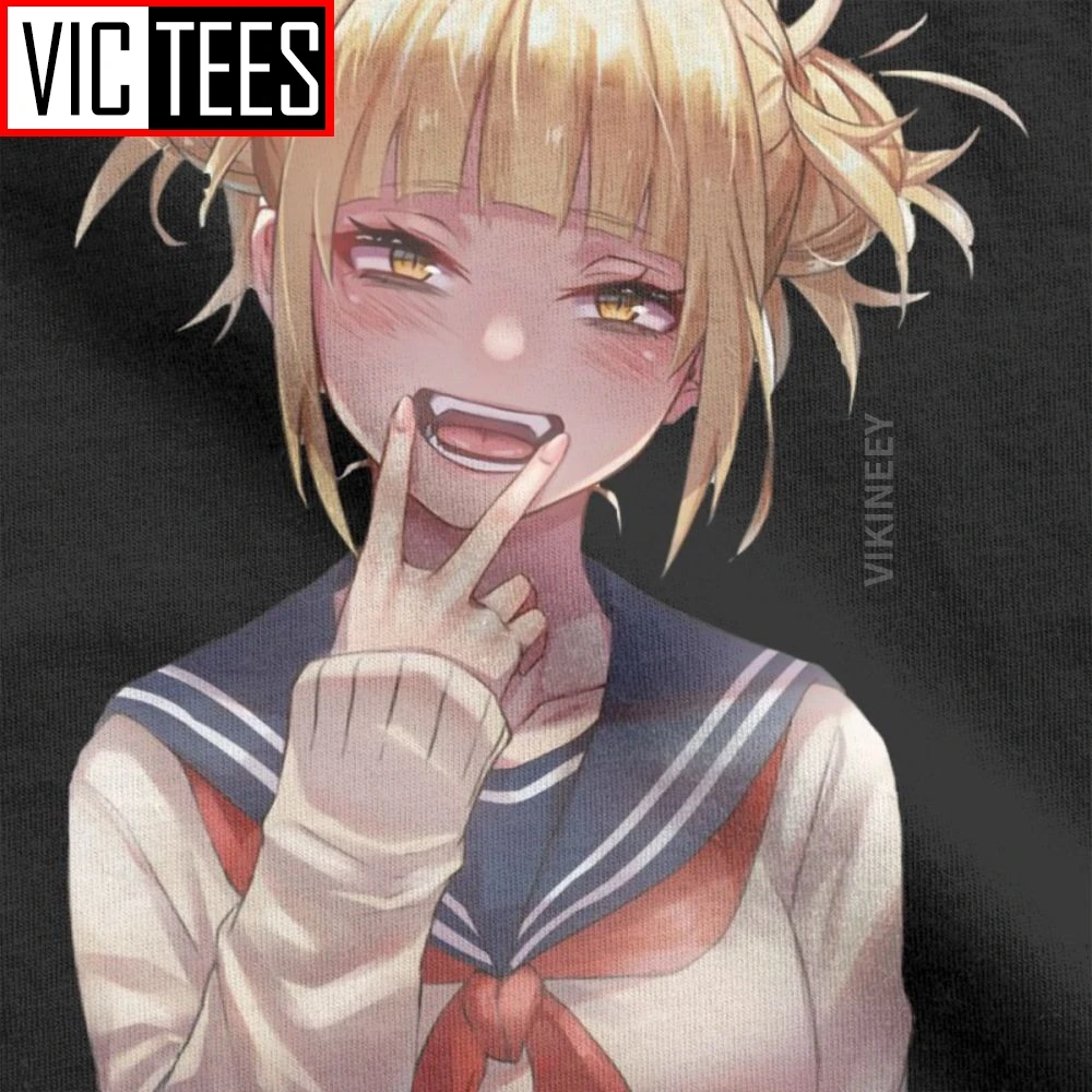 My Hero Academy химико Тога Футболка мужская из чистого хлопка футболка Boku No Bakugou Camisas