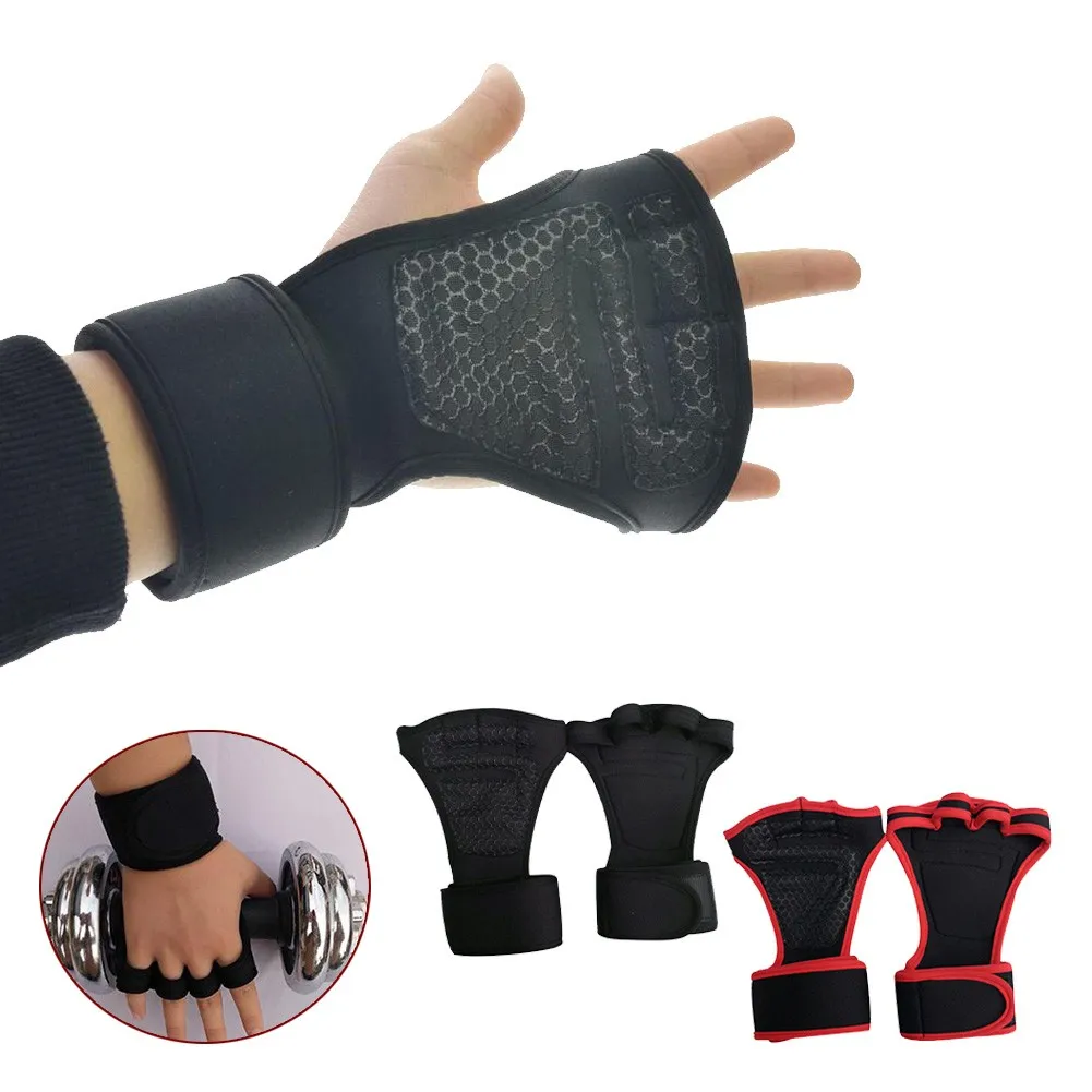 

1 Pair Weight Lifting Training Gloves Women Men Hand Palm Protector Gloves For Fitness Sports Body Building Gymnastics Grips Gym