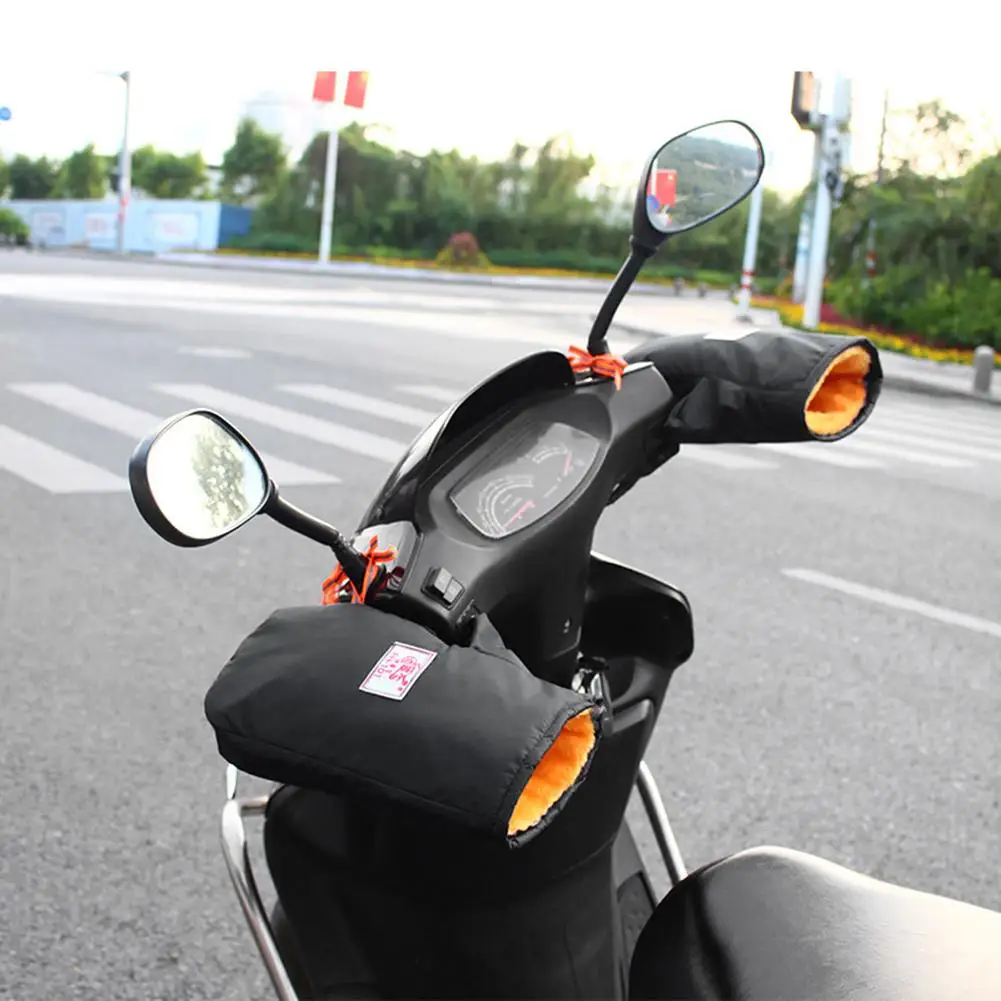 

Motorcycle Warm Handlebar Gloves Winter Bike Handlebar Protective Cover Windproof And Waterproof Riding Warm Gloves