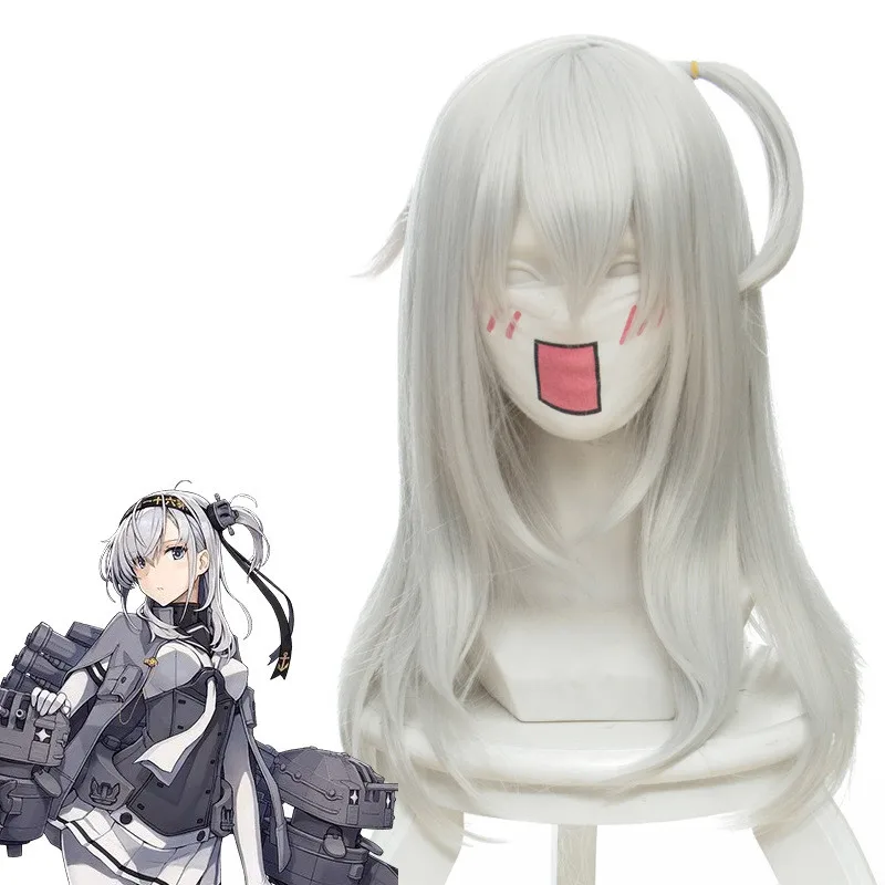 

Anime Wig Silver-white Long Hair Fluffy Micro-volume Cos Wig High Temperature Heating Synthetic Halloween