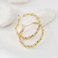 european and american round chain winding earrings ins simple creative fashion big earrings pendant female jewelry earrings