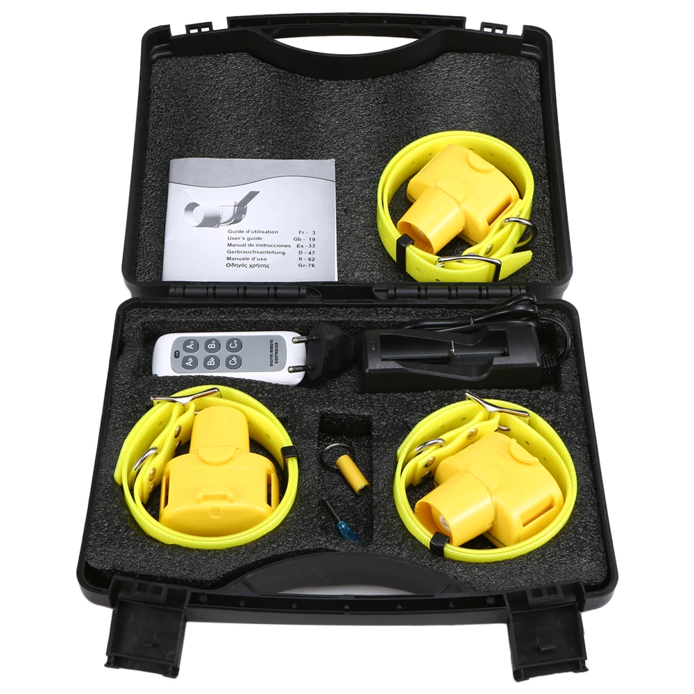 Охотничий ошейник желтого цвета для дрессировки собак с индикатором | Спорт и