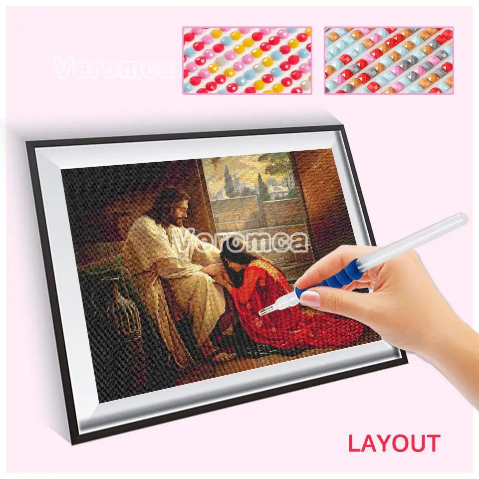 Картина из страз 5D с изображением Иисуса Христа