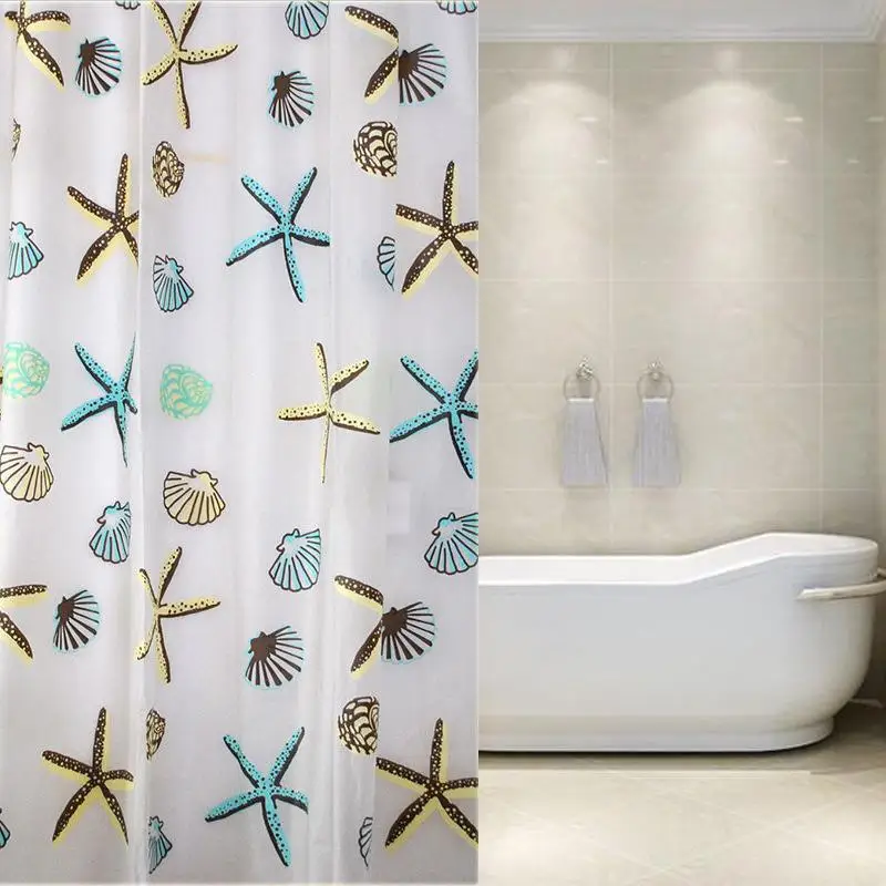 

New To The Home Decoration Bathroom Shower Curtain Waterproof Waterproof Solid Wood Polyester Fabric Peva Shower Curtain Elegant
