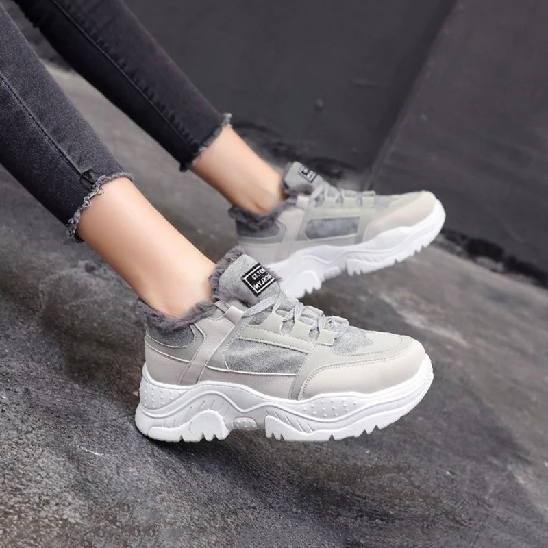 Женская Повседневная обувь коллекция 2019 года Модные женские кроссовки из флока