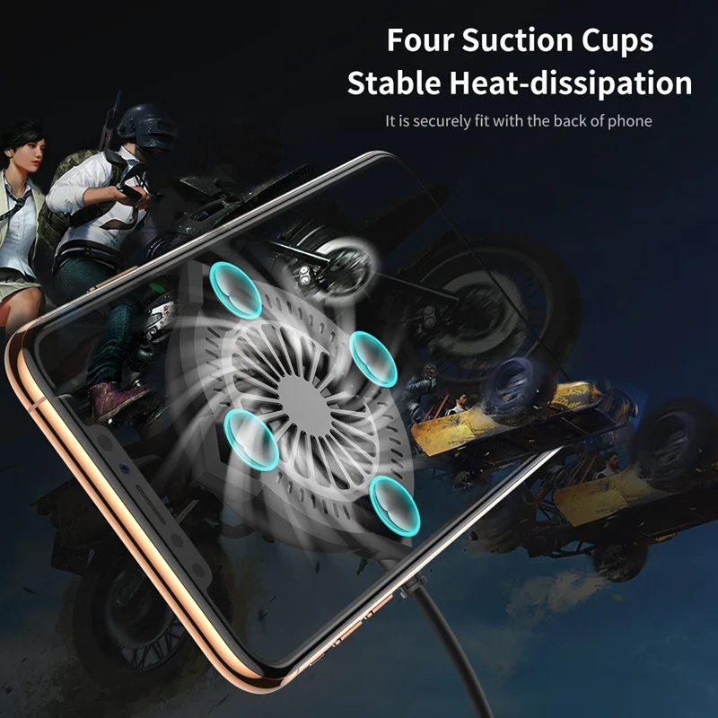 Рок мобильный кулер для телефона бесшумный маленький охлаждающий вентилятор с