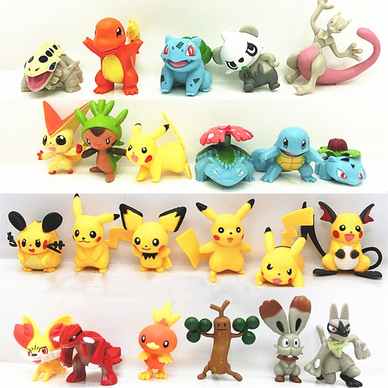 Экшн-фигурка покемона 24 шт./набор фигурка Пикачу декоративная модель