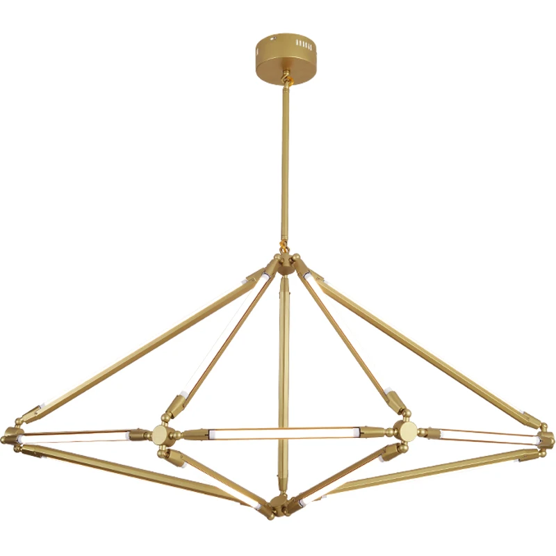 

Postmodern Chandeliers Restaurant Geometric ChandelierS Home Lighting Individual Art Living Room Line Suspension Light