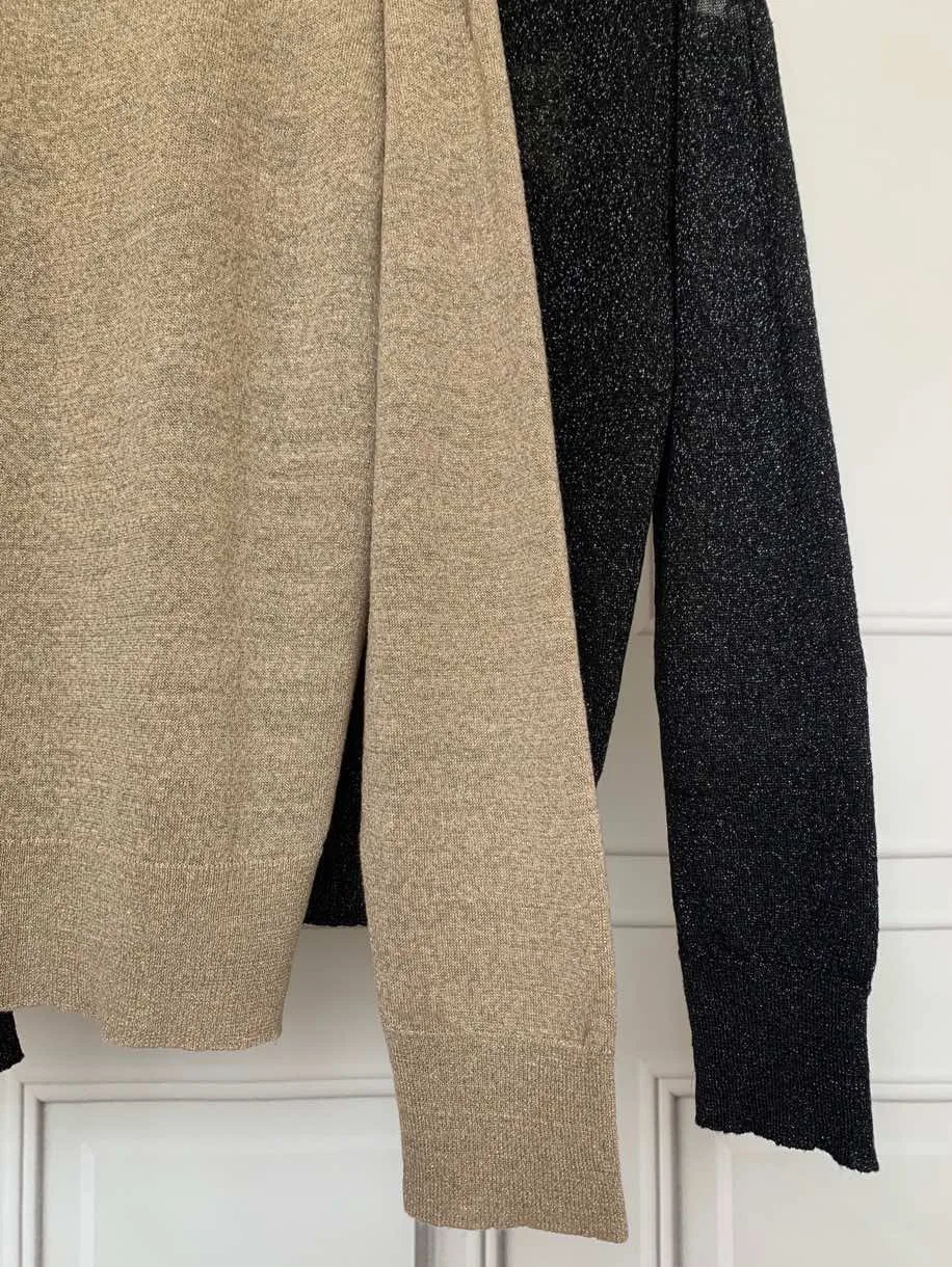 Tailor Shop Custom Made Round Neck Cashmere Cardigan Loose Version Knitted Sweater Coat Solid Color Outer Wear
