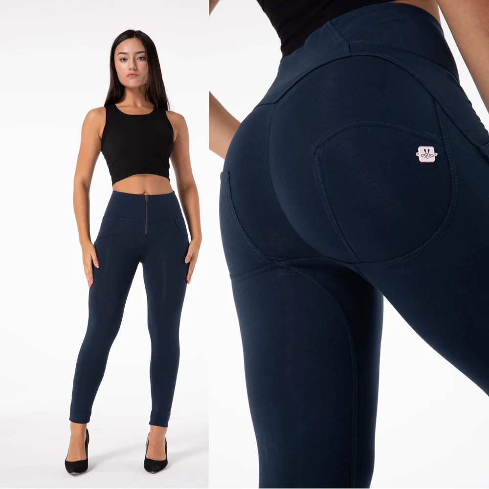 Melody Scrunch Gym Leggings High Waist Sports Tights Woman Fitness Leggings Peach Up Yoga Cotton Pants