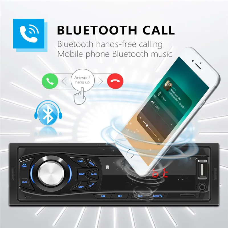 Автомобильный стерео проигрыватель 12 В Bluetooth FM-радио MP3 аудиоплеер зарядное