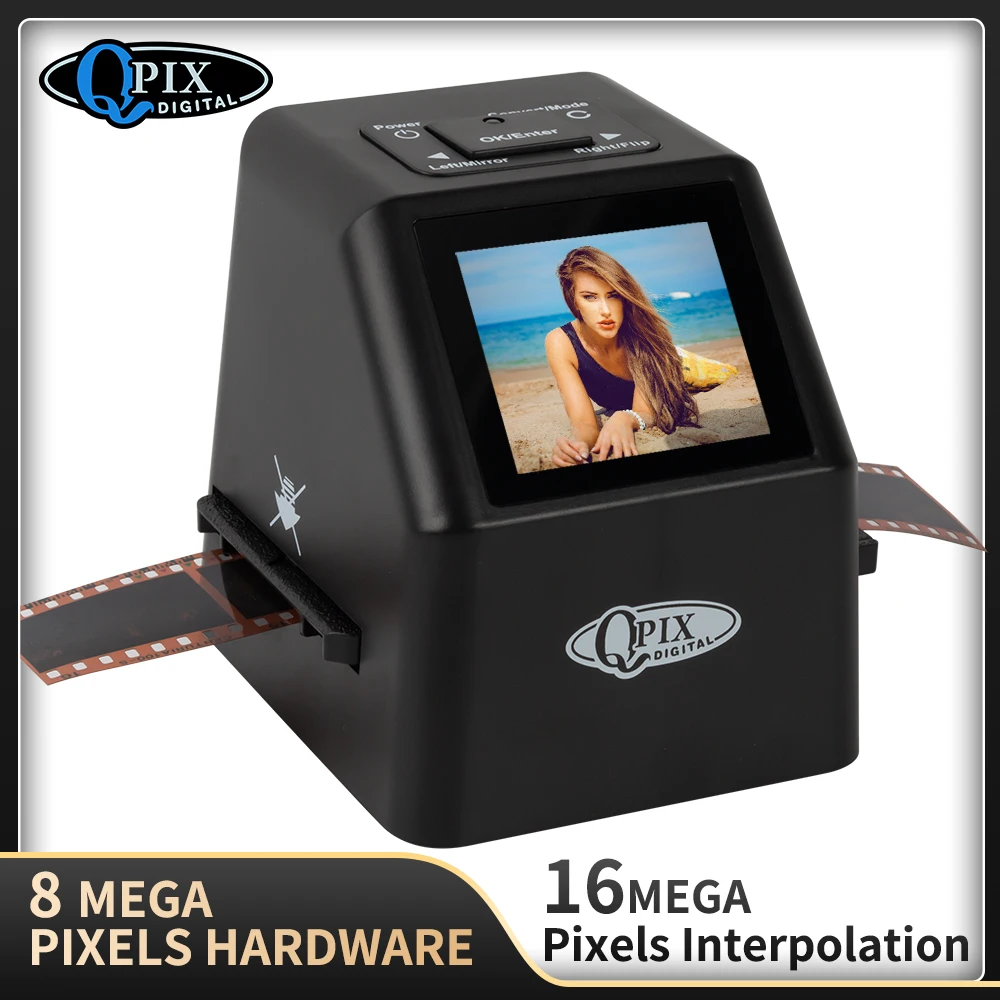 Портативный сканер для фотопленки 16 МП 35 мм просмотра негативов и слайдов USB MSDC