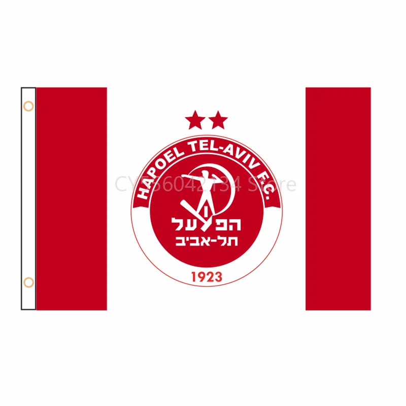 

FC Hapoel Tel Aviv Home Decoration Outdoor Decor Polyester Banners and Flags 90x150cm 120x180cm