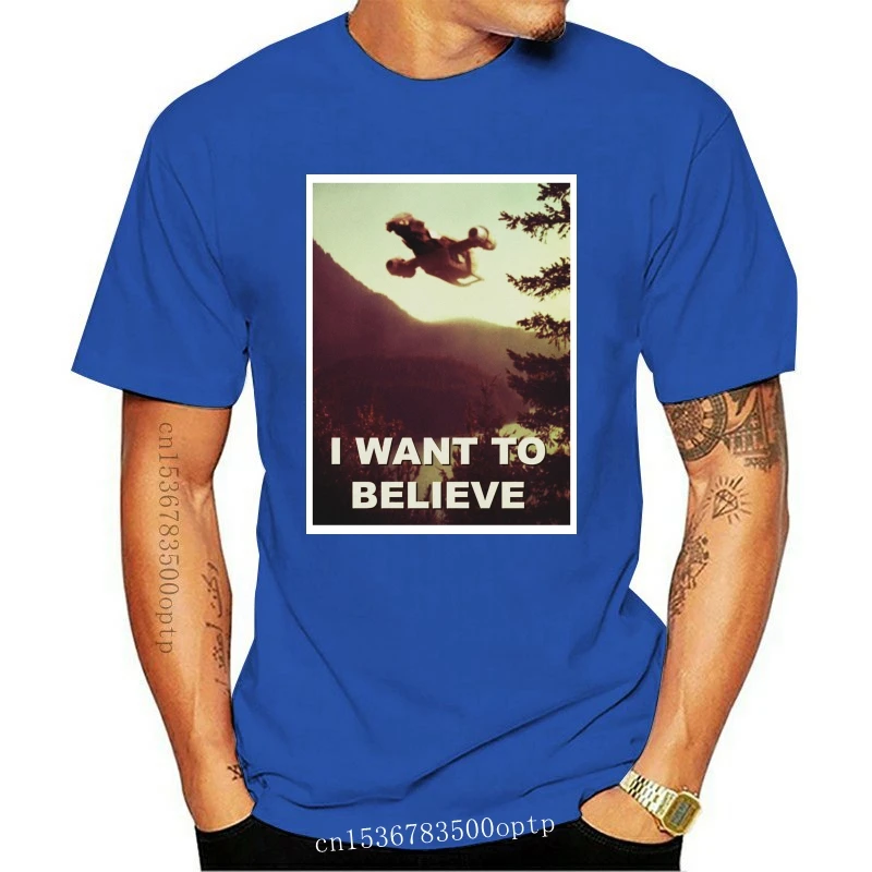 

Новинка, футболка из хлопка с надписью «I Want To Believe»