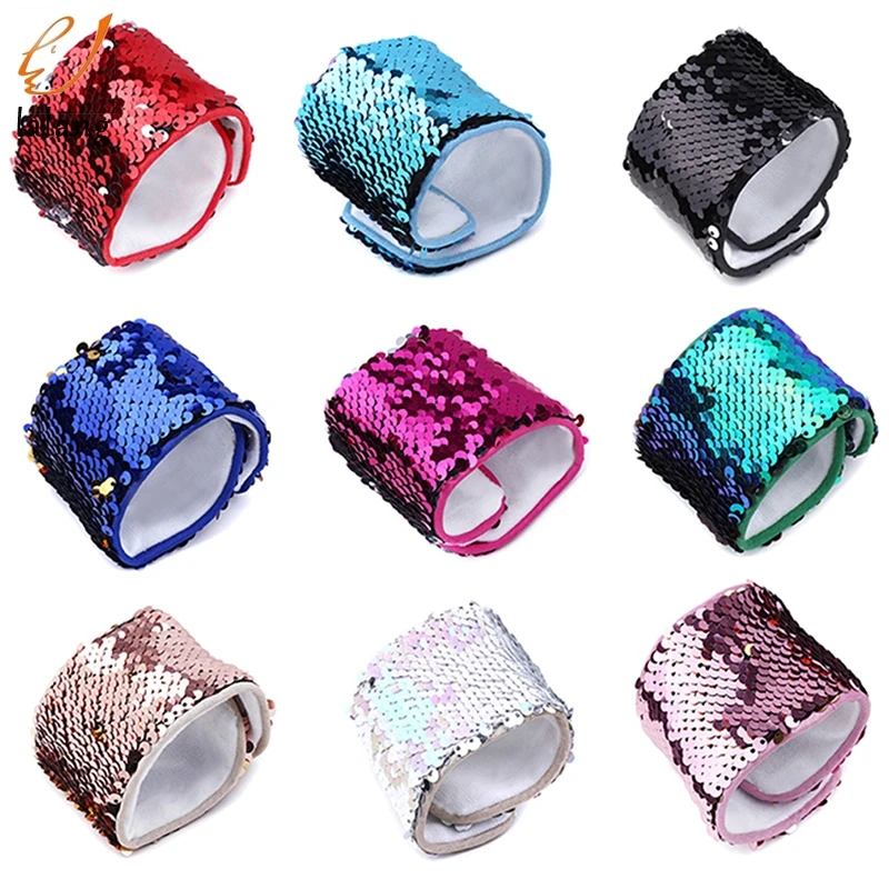 Многоцветный Русалка блесток обёрточная Бумага браслет для женщин повседневные